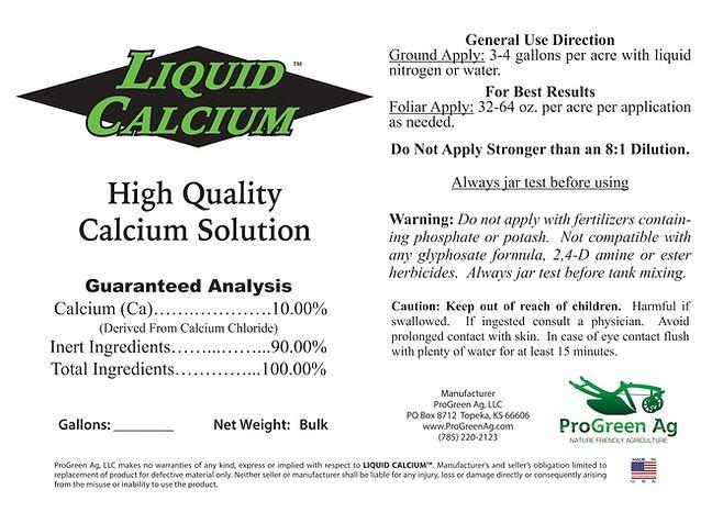 Liquid calcium fertilizer field application context